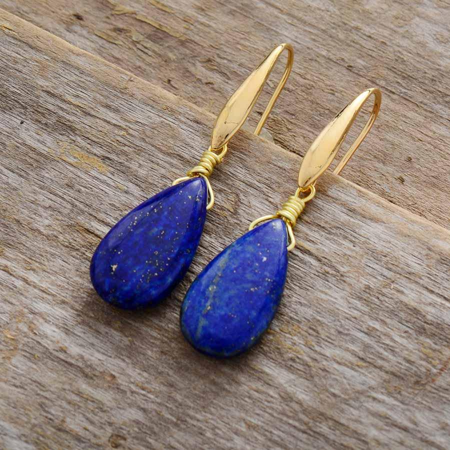 Teardrop Lapislazuli - Ohrringe - LAMIVA.de - Yoga Schmuck - Spiritualität