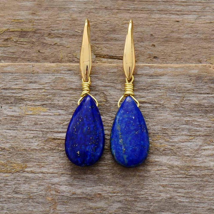 Teardrop Lapislazuli - Ohrringe - LAMIVA.de - Yoga Schmuck - Spiritualität