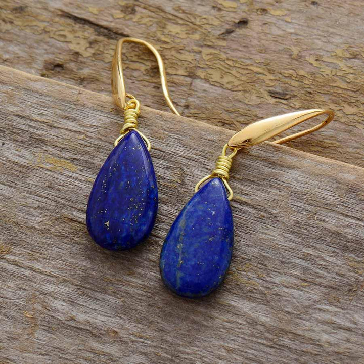 Teardrop Lapislazuli - Ohrringe - LAMIVA.de - Yoga Schmuck - Spiritualität