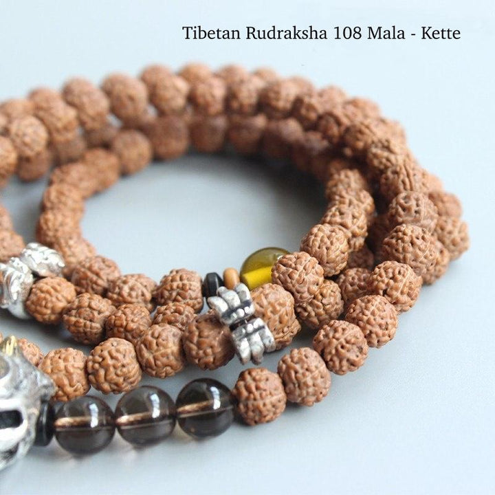 Tibetan Rudraksha 108 Mala - Kette - LAMIVA.de