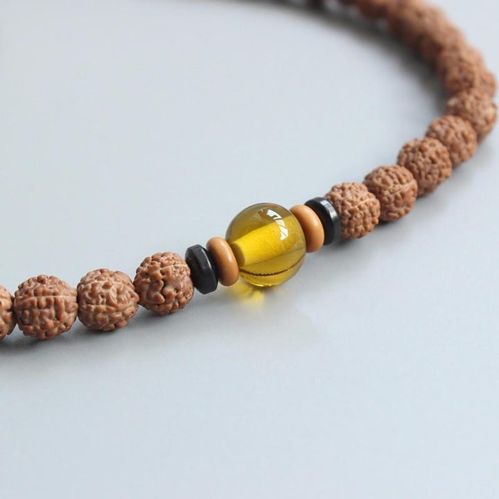 Tibetan Rudraksha 108 Mala - Kette - LAMIVA.de