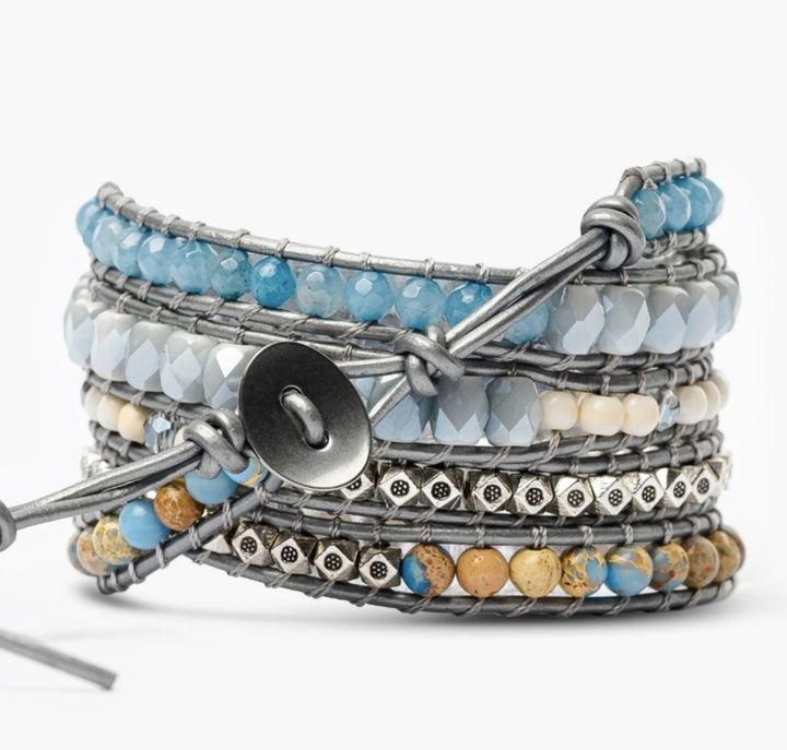 Topas Ocean - Wickelarmband - LAMIVA.de - Yoga Schmuck - Spiritualität